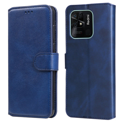 For Xiaomi Redmi 10C 4G Classic Calf Texture Flip Leather Phone Case(Blue) - Xiaomi Cases by buy2fix | Online Shopping UK | buy2fix