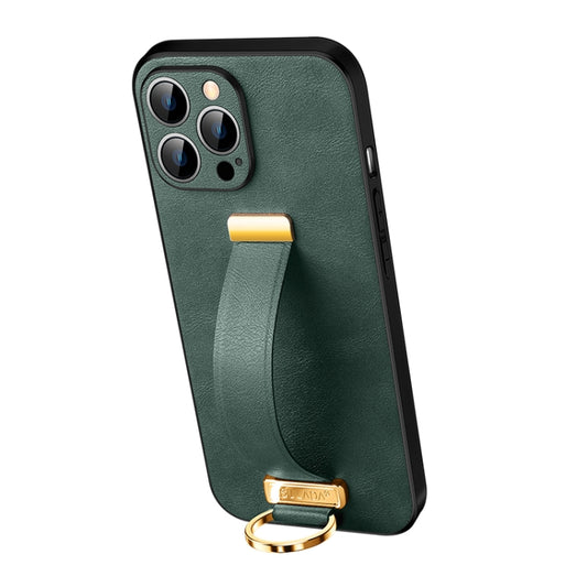 For iPhone 12 Pro SULADA Cool Series PC + Leather Texture Skin Feel Shockproof Phone Case (Green) - iPhone 12 / 12 Pro Cases by SULADA | Online Shopping UK | buy2fix