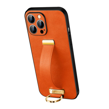 For iPhone 13 Pro Max  SULADA Cool Series PC + Leather Texture Skin Feel Shockproof Phone Case(Orange) - iPhone 13 Pro Max Cases by SULADA | Online Shopping UK | buy2fix