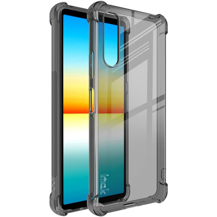 For Sony Xperia 10 IV imak All-inclusive Shockproof Airbag TPU Case with Screen Protector(Transparent Black) - Mobile Accessories by imak | Online Shopping UK | buy2fix