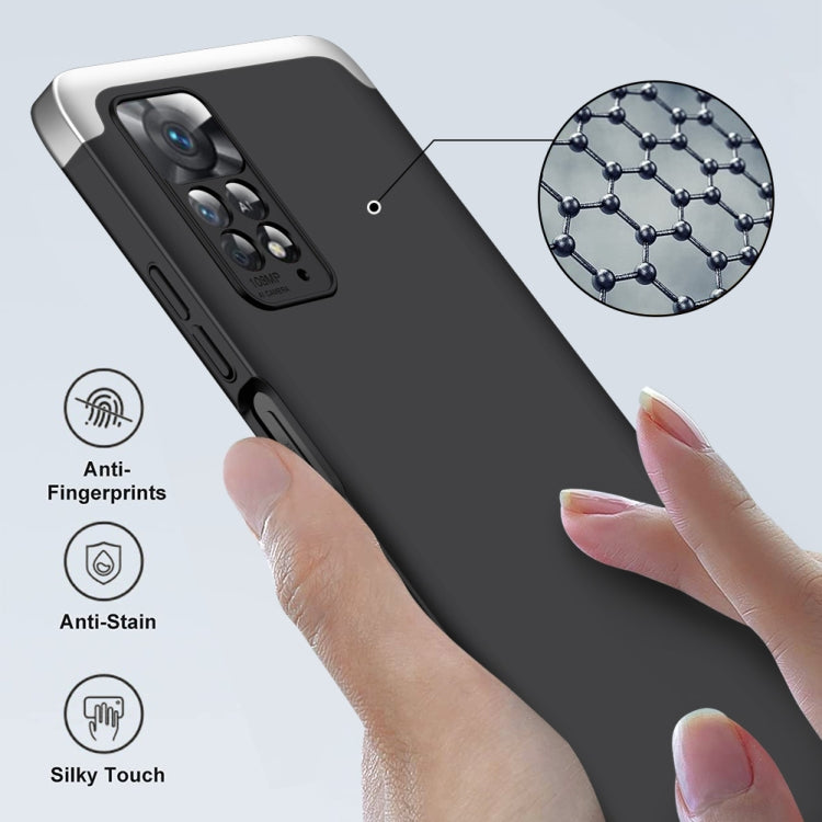 For Xiaomi Redmi Note 11 Pro 4G / 5G Global GKK Three Stage Splicing Full Coverage PC Case(Black Silver) - Redmi Note 11 Pro Case by GKK | Online Shopping UK | buy2fix