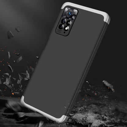 For Xiaomi Redmi Note 11 Pro 4G / 5G Global GKK Three Stage Splicing Full Coverage PC Case(Black Silver) - Redmi Note 11 Pro Case by GKK | Online Shopping UK | buy2fix