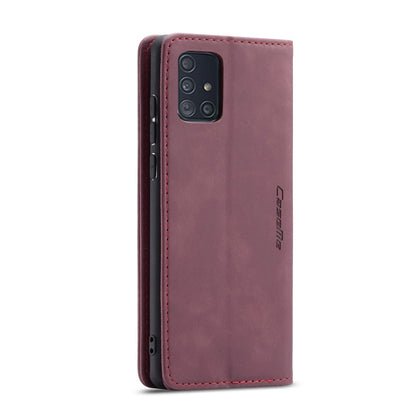 For Galaxy A71 CaseMe Multifunctional Horizontal Flip Leather Case, with Card Slot & Holder & Wallet(Wine Red) - Samsung Accessories by CaseMe | Online Shopping UK | buy2fix