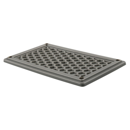 A6790 198x114mm Grey Rectangle Louvered Ventilation Plastic Venting Panel Cover - In Car by buy2fix | Online Shopping UK | buy2fix