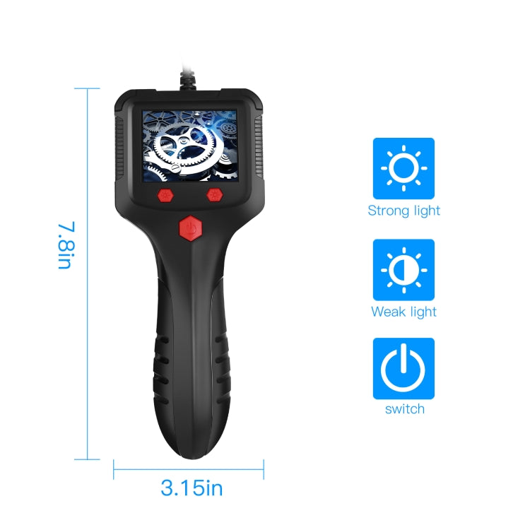 8mm 2.4 inch HD Side Camera Handheld Industrial Endoscope With LCD Screen, Length:2m -  by buy2fix | Online Shopping UK | buy2fix