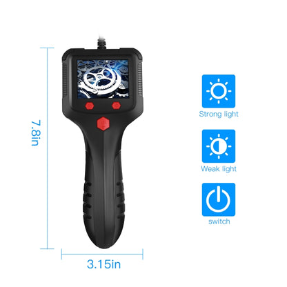 8mm 2.4 inch HD Side Camera Handheld Industrial Endoscope With LCD Screen, Length:2m -  by buy2fix | Online Shopping UK | buy2fix