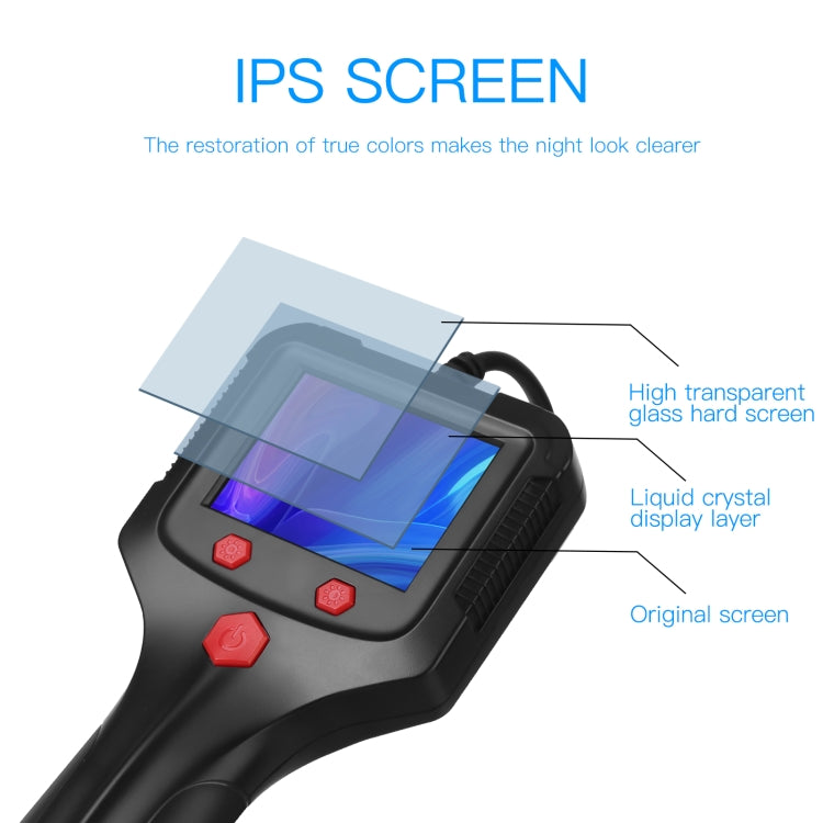 8mm 2.4 inch HD Side Camera Handheld Industrial Endoscope With LCD Screen, Length:2m -  by buy2fix | Online Shopping UK | buy2fix