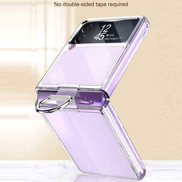 For Samsung Galaxy Z Flip4 5G PC PVC Ring Phone Case(Dark Green) - Samsung Accessories by buy2fix | Online Shopping UK | buy2fix