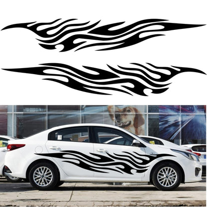 2 PCS/Set D-476 Fire Element Pattern Car Modified Decorative Sticker(Yellow) - In Car by buy2fix | Online Shopping UK | buy2fix