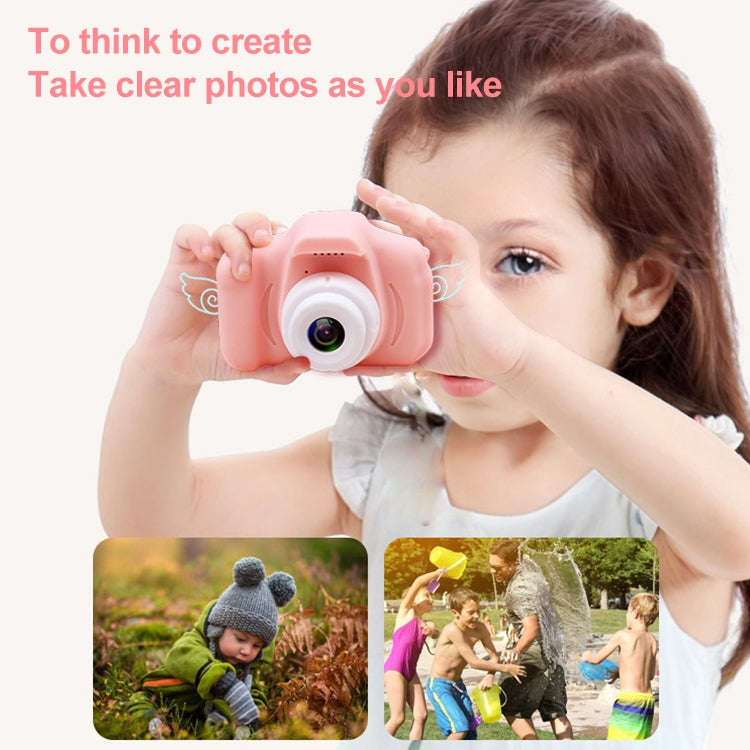 X2S 2.0 Inch LCD Screen Mini Children Camera Digital Camera, Resolution:HD Single Camera 1300W+ 32G Memory Card + Card Reader + Cartoon Stickers(Green) - Consumer Electronics by buy2fix | Online Shopping UK | buy2fix