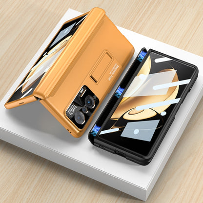 For Honor Magic V GKK Magnetic Hinge Flip Phone Case with Holder(Orange) - Honor Cases by GKK | Online Shopping UK | buy2fix