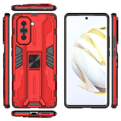 For Huawei Nova 10 4G Supersonic PC + TPU Shock-proof Protective Phone Case with Holder(Red) - Huawei Cases by buy2fix | Online Shopping UK | buy2fix