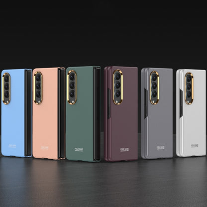 For Samsung Galaxy Z Fold4 GKK Ultra-thin Electroplating Lens Frame Phone Case(White) - Galaxy Z Fold4 5G Cases by GKK | Online Shopping UK | buy2fix