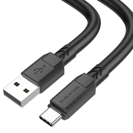 Borofone BX81 USB to Type-C Goodway Charging Data Cable, Length:1m(Black) -  by Borofone | Online Shopping UK | buy2fix