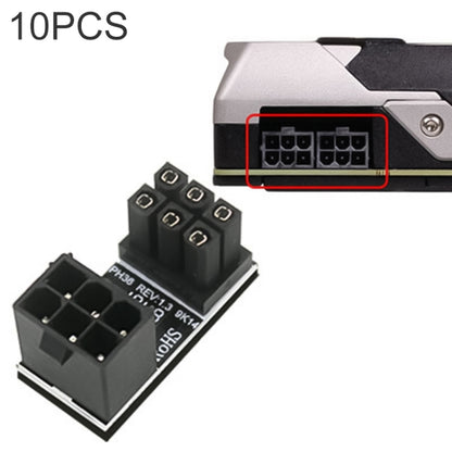 10 PCS ATX 8Pin Female to 8Pin Male 180 Degree Angled Adapter , Model: PH36A - Others by buy2fix | Online Shopping UK | buy2fix