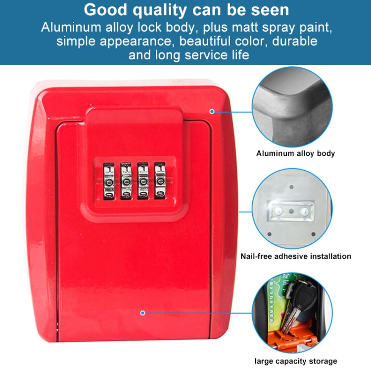 G12 Nail Free Installation Password Key Storage Box(Red) - Security by buy2fix | Online Shopping UK | buy2fix