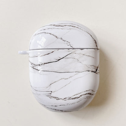 For Xiaomi Redmi Buds 4 Marble Texture PC Glossy Earphone Protective Case(White) - Xiaomi Earphone Case by buy2fix | Online Shopping UK | buy2fix