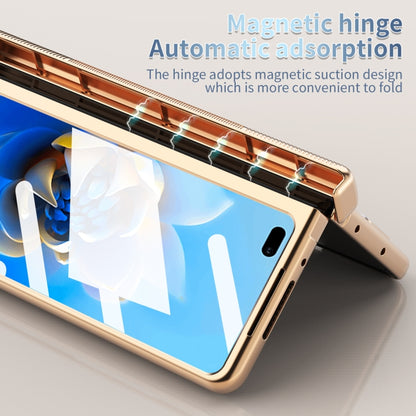 For Huawei Mate X2 Electroplating Hinged Folding Phone Case with S Pen Fold Edtion(Gold) - Huawei Cases by buy2fix | Online Shopping UK | buy2fix