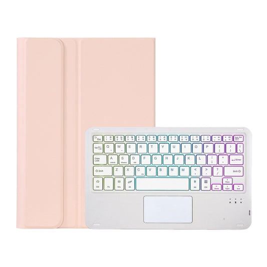 OP11-AS Lambskin Texture Ultra-thin Bluetooth Keyboard Leather Case with Touchpad & Backlight For OPPO Pad 11 inch(Pink) - Others Keyboard by buy2fix | Online Shopping UK | buy2fix