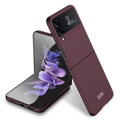 For Samsung Galaxy Z Flip4 GKK Ultra-thin Full Coverage Phone Case(Wine Red) - Galaxy Z Flip4 5G Cases by GKK | Online Shopping UK | buy2fix