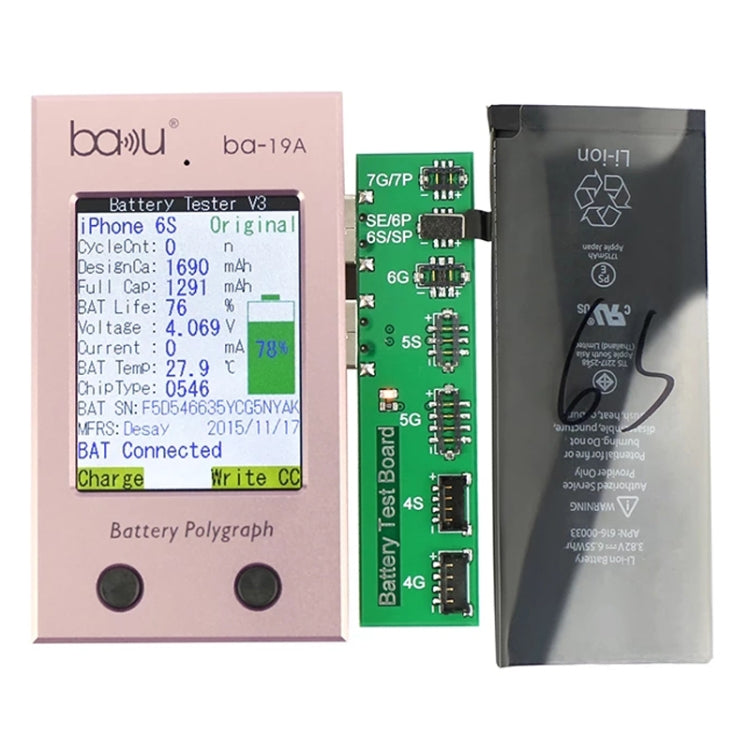 BAKU BA-19A Battery Polygraph for iPhone Battery(Rose Gold) - Repair & Spare Parts by BAKU | Online Shopping UK | buy2fix