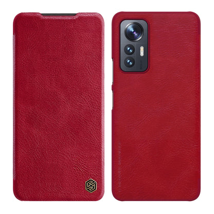 For Xiaomi 12 Lite NILLKIN QIN Series Crazy Horse Texture Leather Phone Case(Red) - Xiaomi Cases by NILLKIN | Online Shopping UK | buy2fix