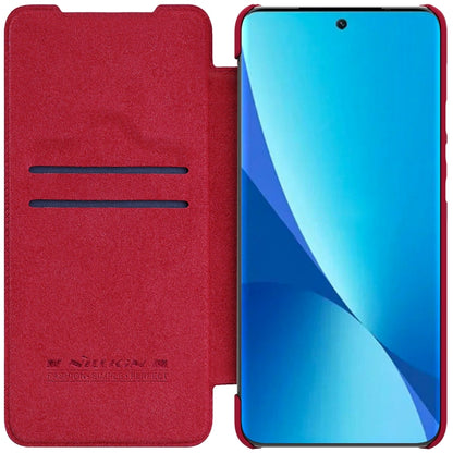 For Xiaomi 12 Lite NILLKIN QIN Series Crazy Horse Texture Leather Phone Case(Red) - Xiaomi Cases by NILLKIN | Online Shopping UK | buy2fix