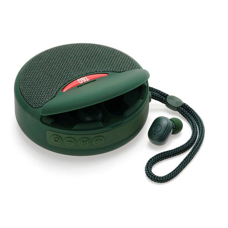 T&G TG808 2 in 1 Mini Wireless Bluetooth Speaker Wireless Headphones(Green) - Mini Speaker by T&G | Online Shopping UK | buy2fix