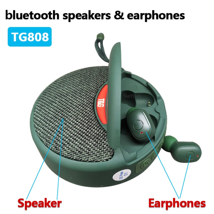 T&G TG808 2 in 1 Mini Wireless Bluetooth Speaker Wireless Headphones(Green) - Mini Speaker by T&G | Online Shopping UK | buy2fix