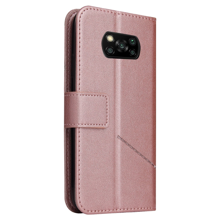 For Xiaomi Poco X3 NFC GQUTROBE Right Angle Leather Phone Case(Rose Gold) - Xiaomi Cases by GQUTROBE | Online Shopping UK | buy2fix