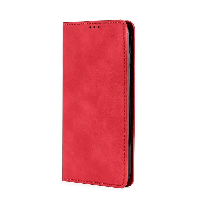 For Xiaomi Redmi K50 Ultra/Xiaomi 12T/Xiaomi 12T Pro Skin Feel Magnetic Horizontal Flip Leather Phone Case(Red) - Xiaomi Cases by buy2fix | Online Shopping UK | buy2fix