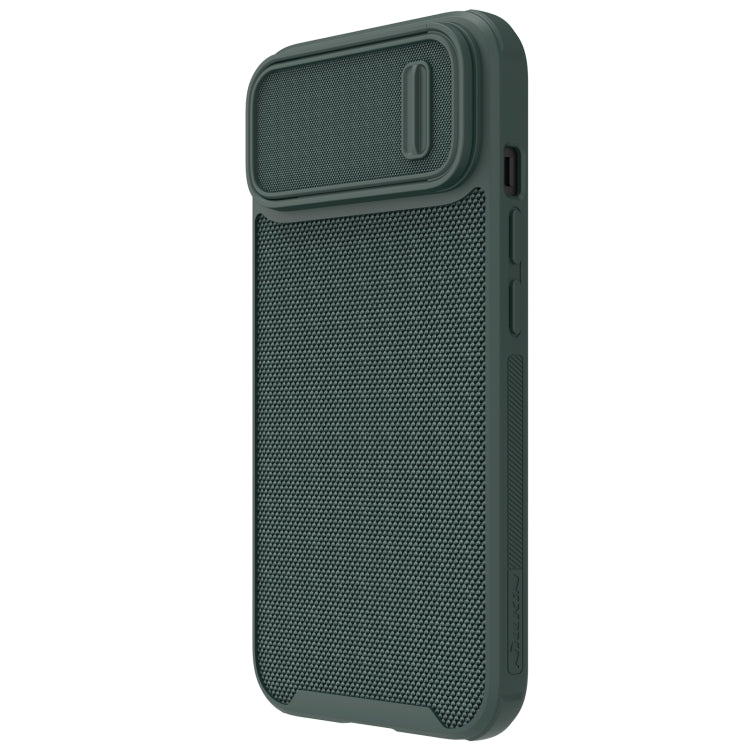 For iPhone 14 NILLKIN 3D Textured Camshield PC + TPU Phone Case(Green) - iPhone 14 Cases by NILLKIN | Online Shopping UK | buy2fix