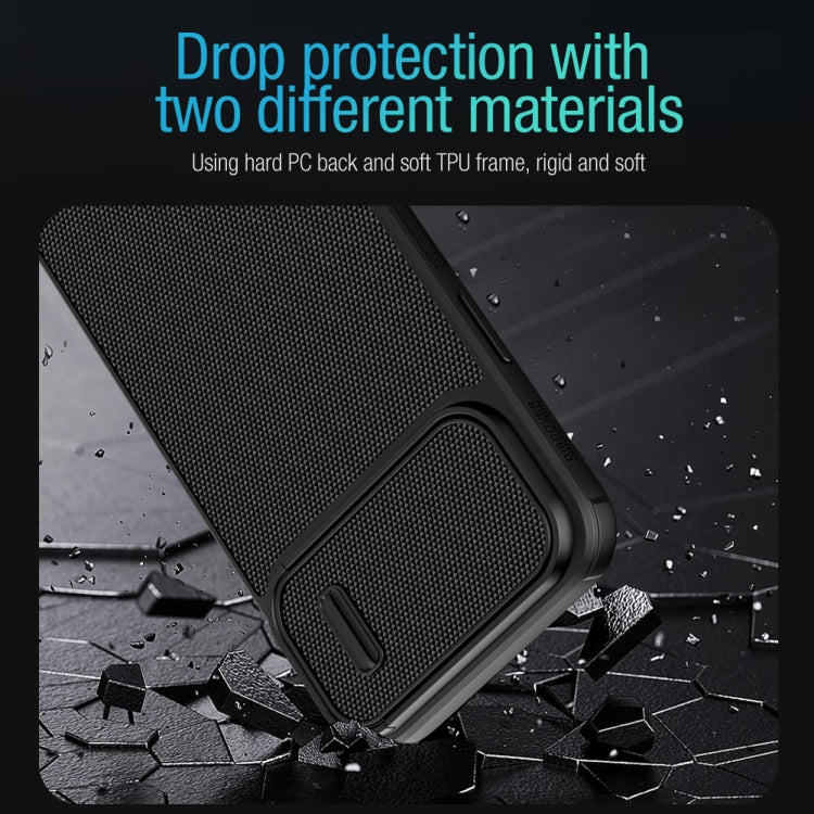 For iPhone 14 Pro Max NILLKIN 3D Textured Camshield PC + TPU Phone Case(Black) - iPhone 14 Pro Max Cases by NILLKIN | Online Shopping UK | buy2fix