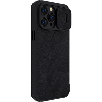 For iPhone 14 Pro NILLKIN QIN Series Pro Crazy Horse Texture Leather Case(Black) - iPhone 14 Pro Cases by NILLKIN | Online Shopping UK | buy2fix