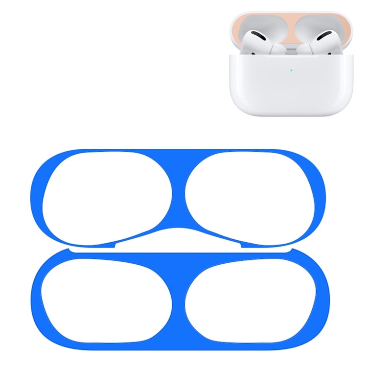 For Apple AirPods Pro 2 Wireless Earphone Protective Case Metal Sticker(Blue) - Protective Sticker by buy2fix | Online Shopping UK | buy2fix