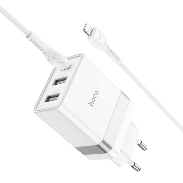 hoco N21 Pro Tourer PD 30W Type-C to 8 Pin Three-port Fast Charger Set, Plug Type:EU Plug - Mobile Accessories by hoco | Online Shopping UK | buy2fix