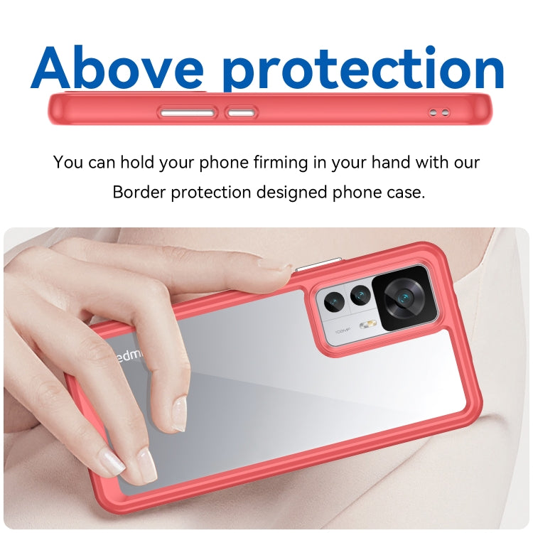 For Xiaomi Redmi K50 Ultra/Xiaomi 12T/Xiaomi 12T Pro Colorful Series Acrylic + TPU Phone Case(Red) - Xiaomi Cases by buy2fix | Online Shopping UK | buy2fix