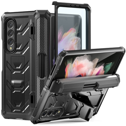For Samsung Galaxy Z Fold3 5G Armored All-inclusive Shockproof Folding Phone Case(Black) - Galaxy Phone Cases by buy2fix | Online Shopping UK | buy2fix