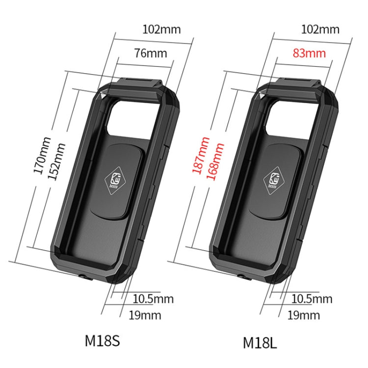 M18S-A2 Motorcycle / Bicycle Rearview Mirror Wireless Charging Waterproof Box Mobile Phone Holder - In Car by buy2fix | Online Shopping UK | buy2fix