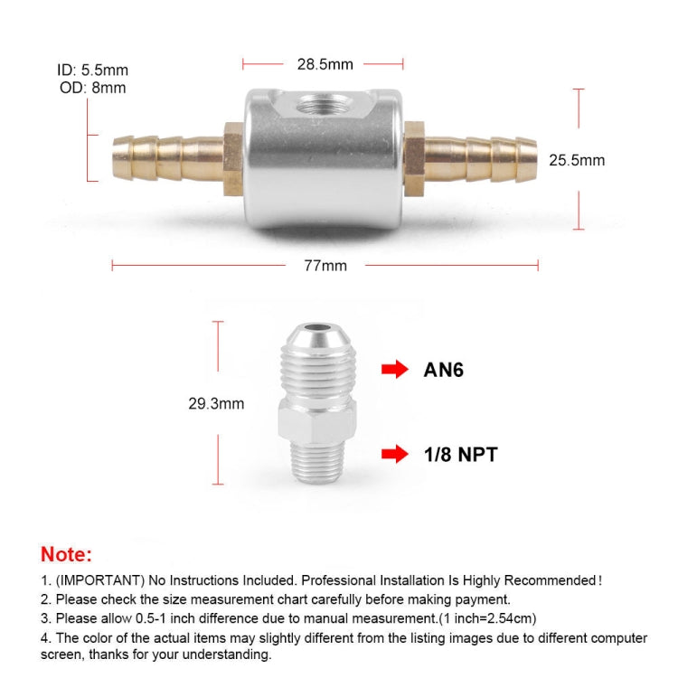 Universal Car 1/8 NPT 0-160 psi Fuel Pressure Gauge with Adaptor - In Car by buy2fix | Online Shopping UK | buy2fix