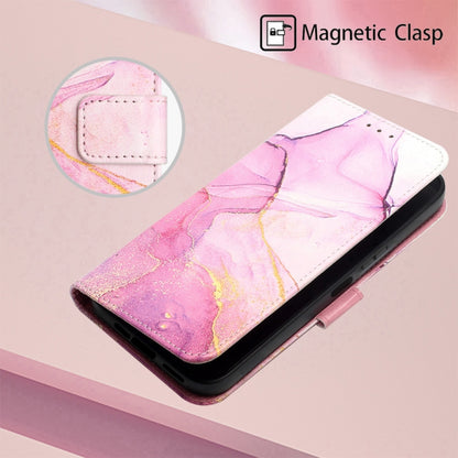 For T-Mobile Revvl 6 5G PT003 Marble Pattern Flip Leather Phone Case(Pink Purple Gold LS001) - More Brand by buy2fix | Online Shopping UK | buy2fix