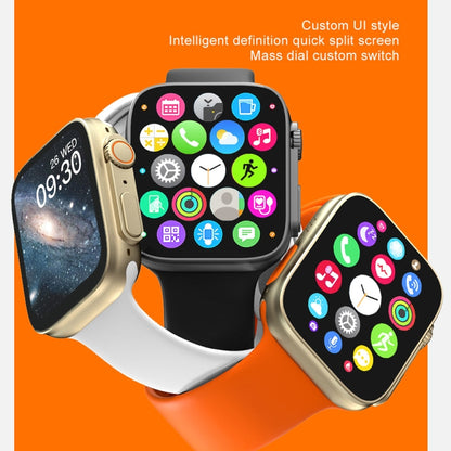 KD99 Ultra 1.99 inch IPS Screen Smart Watch, Support Heart Rate & Blood Oxygen Monitoring / Sports Modes(Gold+Orange) - Smart Wear by buy2fix | Online Shopping UK | buy2fix