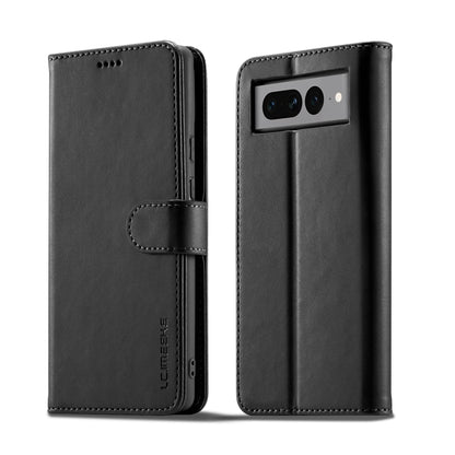 For Google Pixel 7 LC.IMEEKE Calf Texture Horizontal Flip Leather Case(Black) - Google Cases by LC.IMEEKE | Online Shopping UK | buy2fix