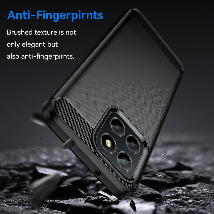 For Honor X6 5G Brushed Texture Carbon Fiber TPU Phone Case(Black) - Honor Cases by buy2fix | Online Shopping UK | buy2fix