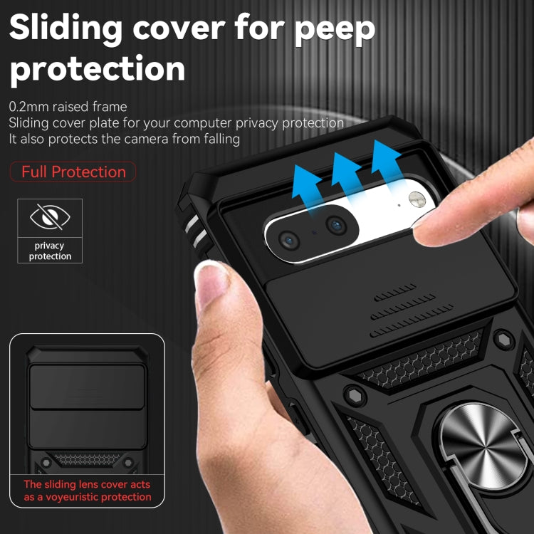 For Google Pixel 7 5G Sliding Camshield Holder Phone Case(Black) - Mobile Accessories by buy2fix | Online Shopping UK | buy2fix