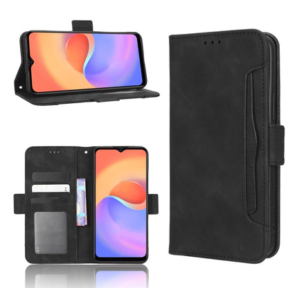 For ZTE Blade A52 Lite Skin Feel Calf Texture Card Slots Leather Phone Case(Black) - ZTE Cases by buy2fix | Online Shopping UK | buy2fix