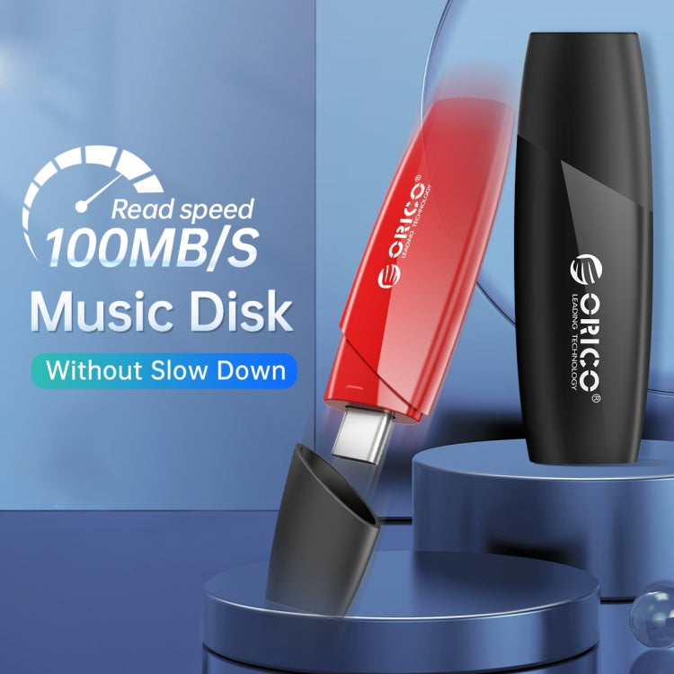 ORCIO USB3.0 U Disk Drive, Read: 100MB/s, Write: 15MB/s, Memory:32GB, Port:Type-C(Black) - USB Flash Drives by ORICO | Online Shopping UK | buy2fix