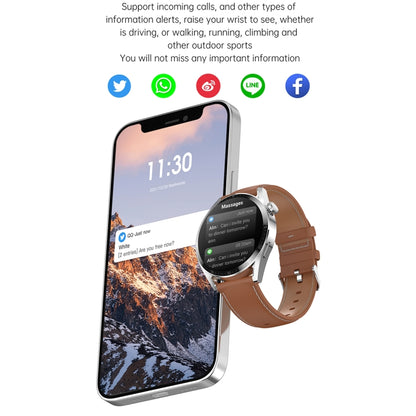 Ochstin 5HK3 Plus 1.36 inch Round Screen Bluetooth Smart Watch, Strap:Stainless Steel(Silver) - Smart Watches by OCHSTIN | Online Shopping UK | buy2fix