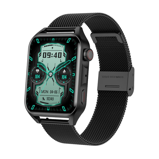 Ochstin 5HK28 1.78 inch Square Screen Steel Strap Smart Watch Supports Bluetooth Call Function/Blood Oxygen Monitoring(Black) - Smart Wear by OCHSTIN | Online Shopping UK | buy2fix