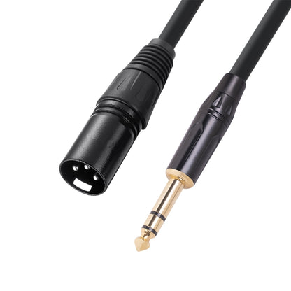 TC145BK19 6.35mm 1/4 inch TRS Male to XLR 3pin Male Audio Cable, Length:3m - Consumer Electronics by buy2fix | Online Shopping UK | buy2fix